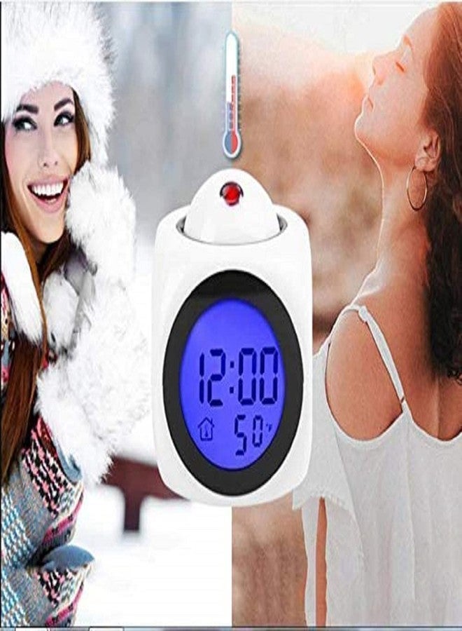 NELSTRAB:- Projection Plastic Clock Data and Temperature Display Talking Function LED Wall/Ceiling Projection Alarm Clock (Multi Color)(3.9 X4.7X 4.7)(1 PIS) - Image 2